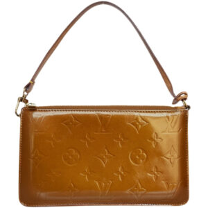 Vintage Louis Vuitton Monogram Vernis Pochette Shoulder Bag in Bronze Brown / Gold | NITRYL