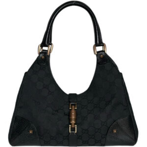 Vintage Gucci Monogram Jackie Shoulder Bag in Black / Copper | NITRYL