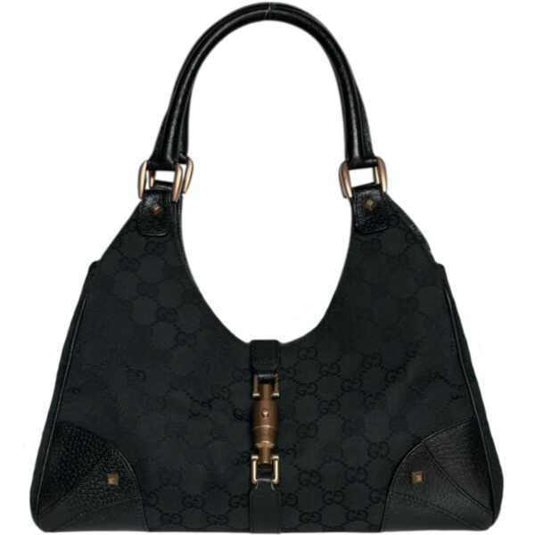 Vintage Gucci Monogram Jackie Shoulder Bag in Black / Copper | NITRYL