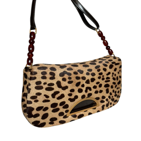 Dior Leopard Print Calfskin Malice Shoulder Bag in Beige / Brown / Gold - Image 2