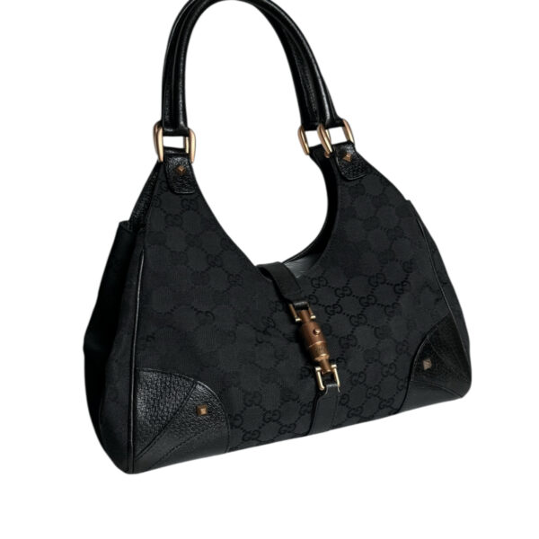 Gucci Monogram Jackie Shoulder Bag in Black / Copper - Image 2