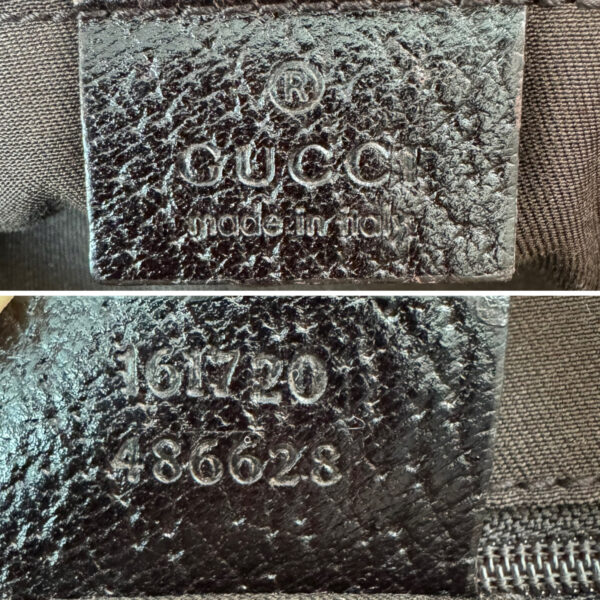 Gucci Monogram Bow Canvas Shoulder Bag in Beige / Brown / Gold - Image 8