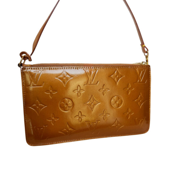 Louis Vuitton Monogram Vernis Pochette Shoulder Bag in Bronze Brown / Gold - Image 2
