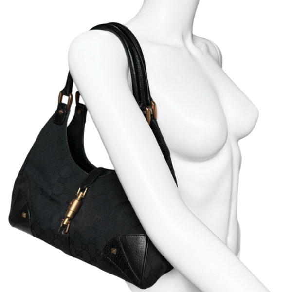 Gucci Monogram Jackie Shoulder Bag in Black / Copper - Image 8