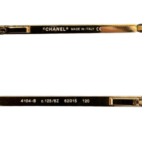 Chanel Diamante Logo Rimless Sunglasses in Gold - Image 3