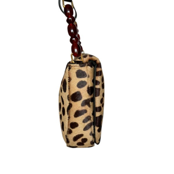 Dior Leopard Print Calfskin Malice Shoulder Bag in Beige / Brown / Gold - Image 3