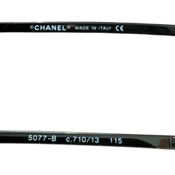 Chanel Diamante Logo Rimless Sunglasses in Brown / Nude / Silver - Image 3