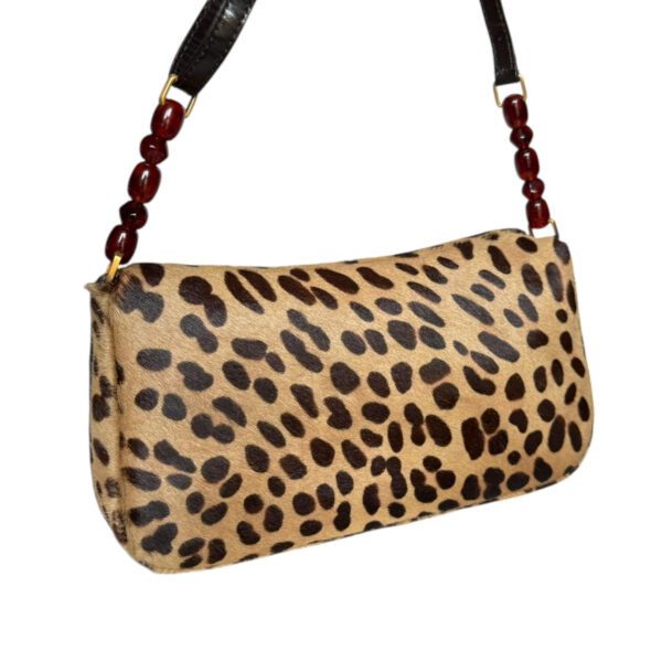 Dior Leopard Print Calfskin Malice Shoulder Bag in Beige / Brown / Gold - Image 4