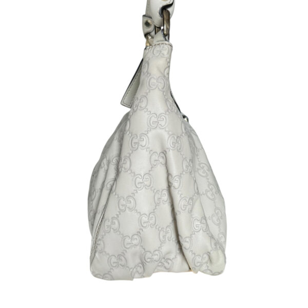 Gucci Monogram Leather D Ring Hobo Shoulder Bag in Ivory / Gold - Image 3