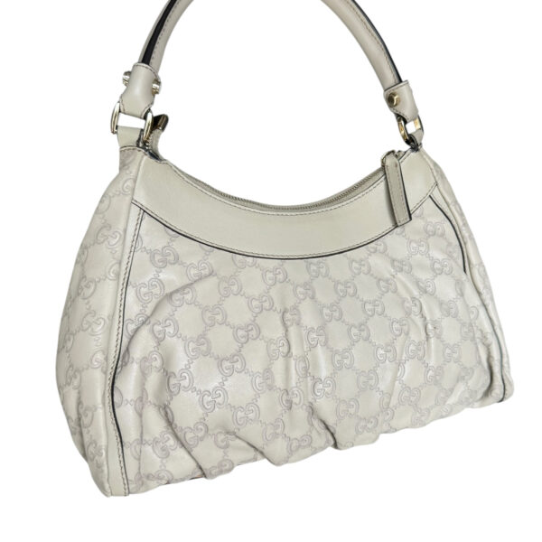 Gucci Monogram Leather D Ring Hobo Shoulder Bag in Ivory / Gold - Image 4