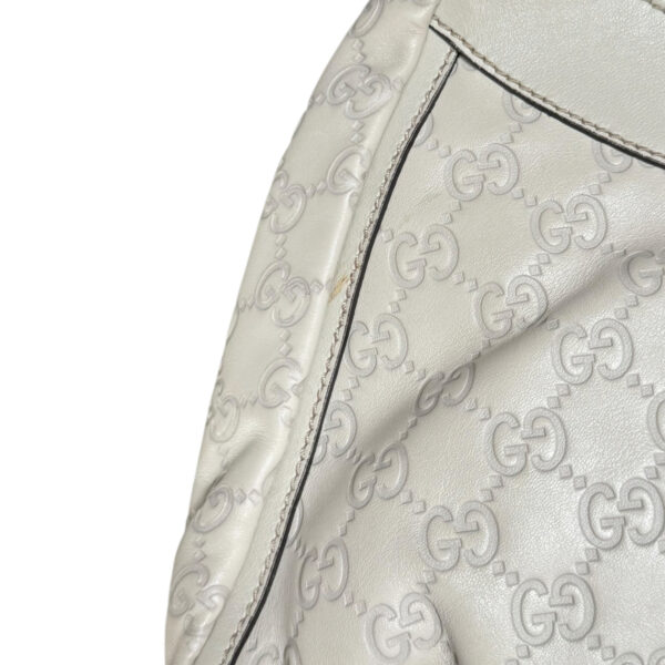 Gucci Monogram Leather D Ring Hobo Shoulder Bag in Ivory / Gold - Image 5