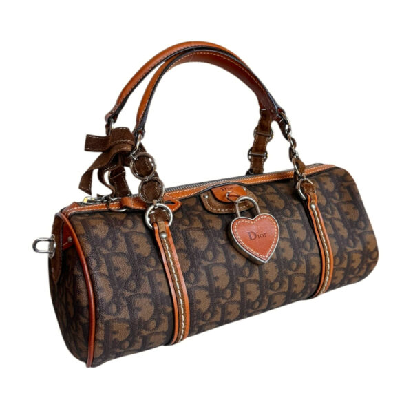 Dior Monogram Heart Lock Romantic Barrel bag in Brown / Tan - Image 2