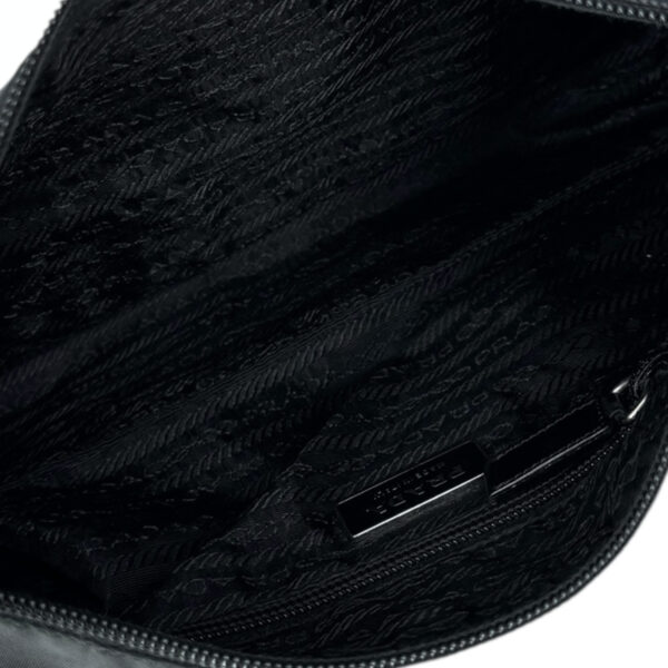 Prada Nylon Flower Shoulder Bag in Black / White - Image 7