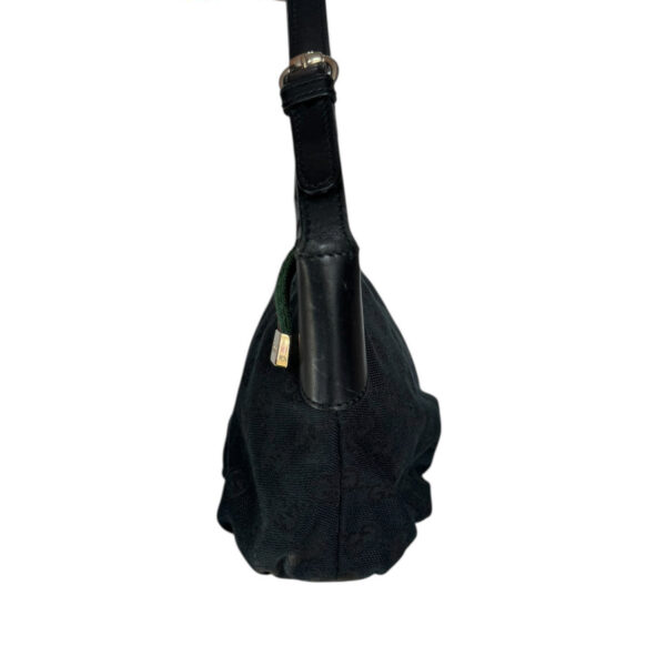 Gucci Monogram Pleat Mini Shoulder Bag in Black / Gold - Image 3