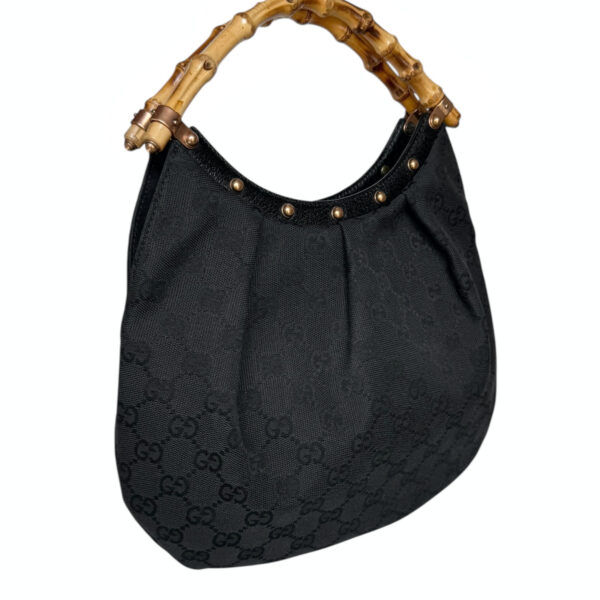 Gucci Monogram Bamboo Mini Bag in Black - Image 4
