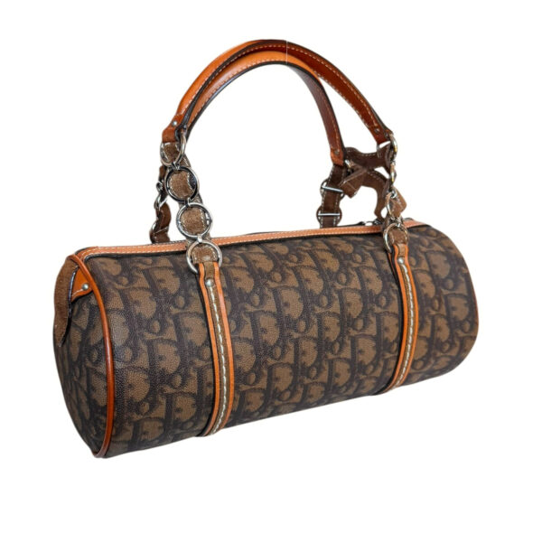 Dior Monogram Heart Lock Romantic Barrel bag in Brown / Tan - Image 4