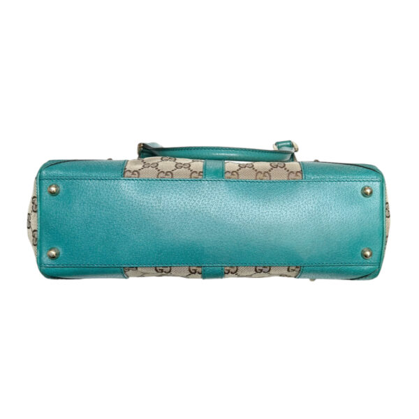 Gucci Monogram Jackie Shoulder Bag in Beige / Aqua / Gold - Image 5