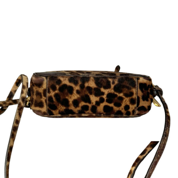 Prada Leopard Print Calfskin Mini Crossbody Bag in Brown / Gold - Image 5