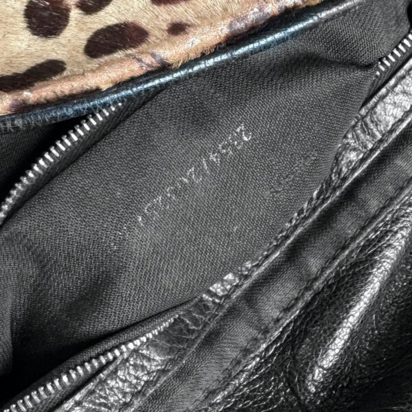 Fendi Leopard Print Calfskin Shoulder Mamma Baguette Bag in Brown / Black - Image 13