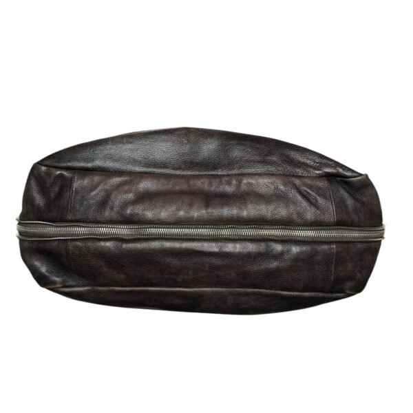 Prada Ombre Leather Hobo Shoulder Bag in Brown / Silver - Image 5