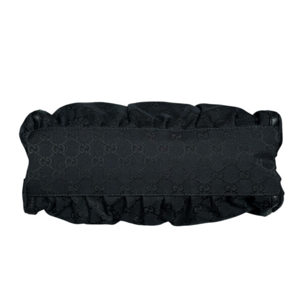 Gucci Monogram Canvas D Ring Hobo Shoulder Bag in Black / Gold - Image 5