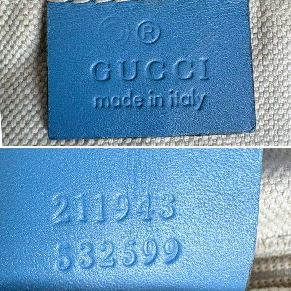 Gucci Monogram Sukey Large Hobo Shoulder Bag in Beige / Blue / Gold - Image 7