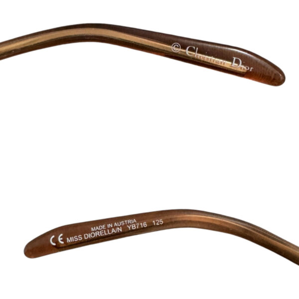 Dior Diorella Rimless Sunglasses in Nude / Silver - Image 3