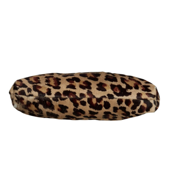 Fendi Leopard Print Calfskin Chef Shoulder Bag in Brown / Black / Gold - Image 5