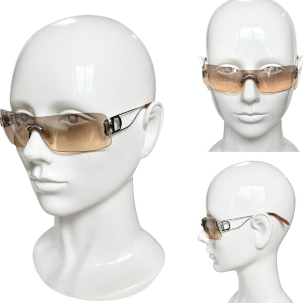 Dior Diorella Rimless Sunglasses in Nude / Silver - Image 4