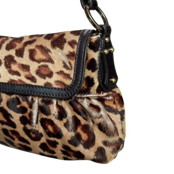 Fendi Leopard Print Calfskin Chef Shoulder Bag in Brown / Black / Gold - Image 6