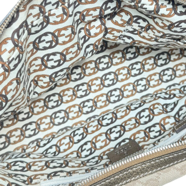 Gucci Monogram Bow Princy Canvas Shoulder Bag in Beige / Gold - Image 7