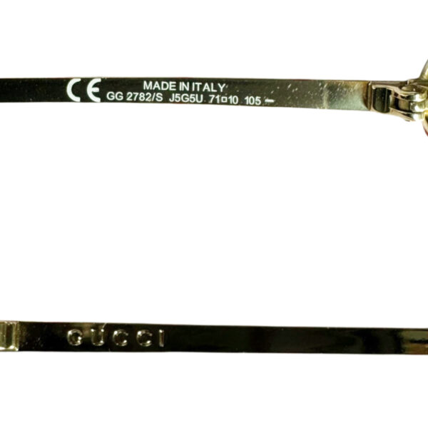 Gucci GG Logo Rimless Sunglasses in Brown / Gold - Image 3