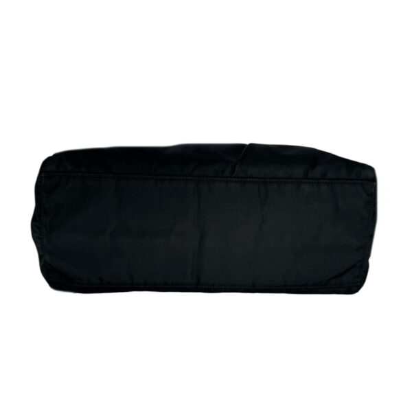 Prada Bow Logo Nylon Shoulder Bag in Black / Gold - Image 5
