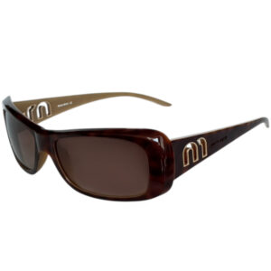 Vintage Miu Miu Logo Tortoiseshell Sunglasses in Brown / Gold | NITRYL
