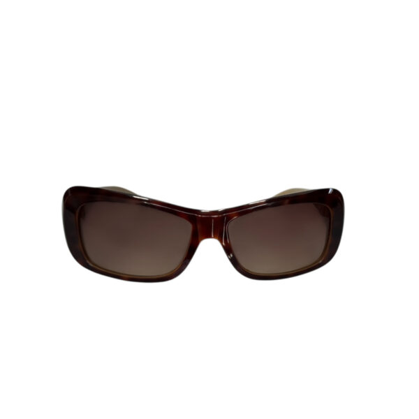 Miu Miu Logo Tortoiseshell Sunglasses in Brown / Gold - Image 2