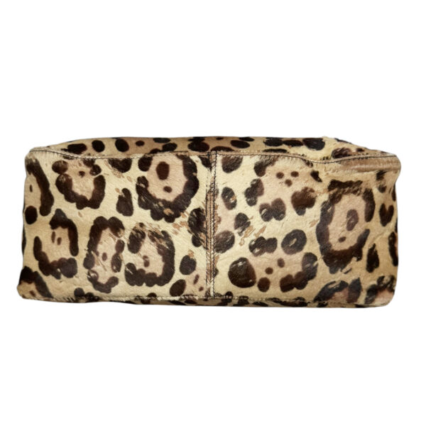 Fendi Leopard Print Calfskin Shoulder Mamma Baguette Bag in Brown / Black - Image 7