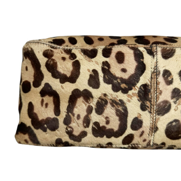 Fendi Leopard Print Calfskin Shoulder Mamma Baguette Bag in Brown / Black - Image 8