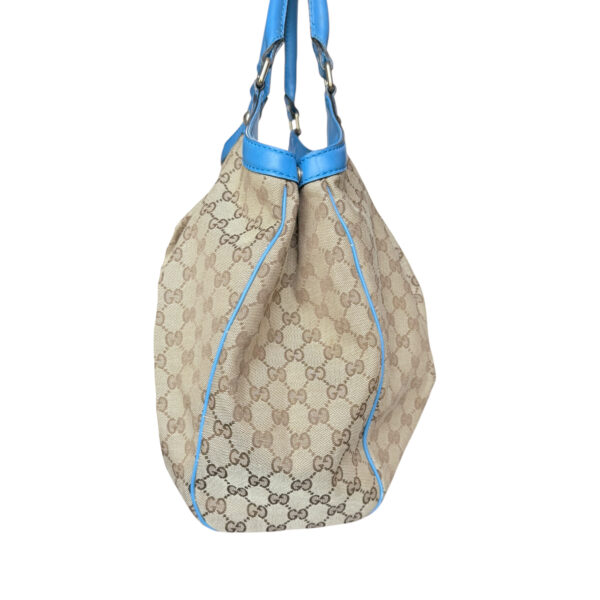 Gucci Monogram Sukey Large Hobo Shoulder Bag in Beige / Blue / Gold - Image 3