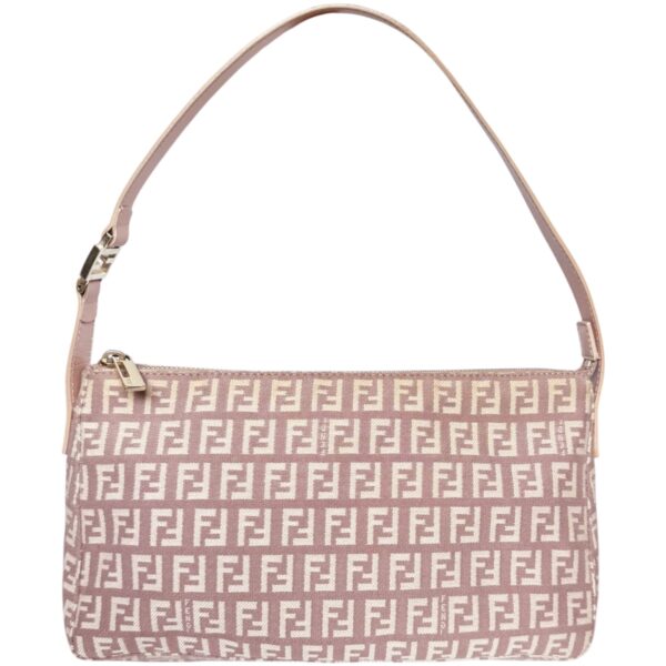 Vintage Fendi Monogram Shoulder Bag in Pink / Gold | NITRYL