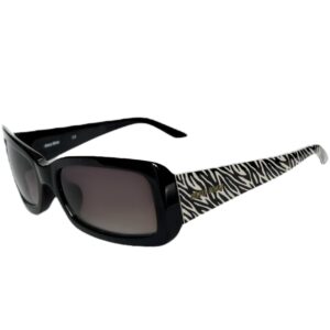 Vintage Miu Miu Logo Zebra Print Sunglasses in Black / Gold | NITRYL