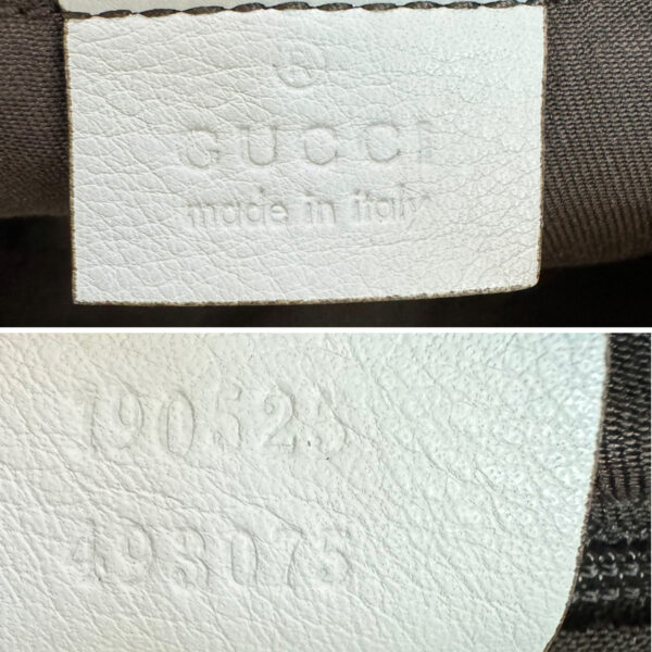Gucci Monogram Canvas D Ring Hobo Shoulder Bag in Beige / White / Gold - Image 7