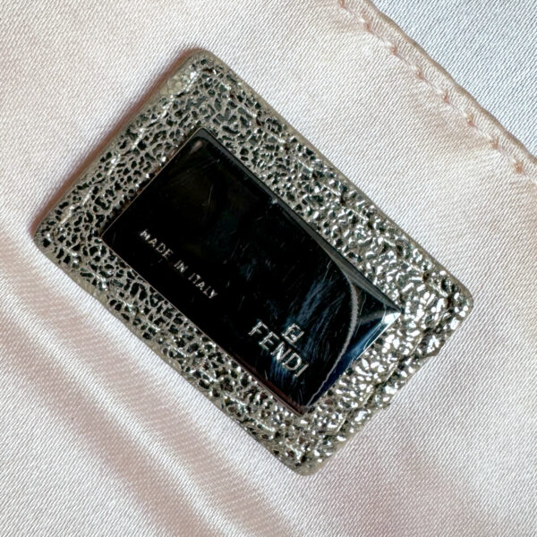 Fendi Monogram Metallic Shoulder Bag in Light Pink / Silver / Gold - Image 8