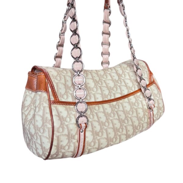 Dior Monogram Romantic Heart Shoulder Bag in Beige / Baby Pink / Tan - Image 3