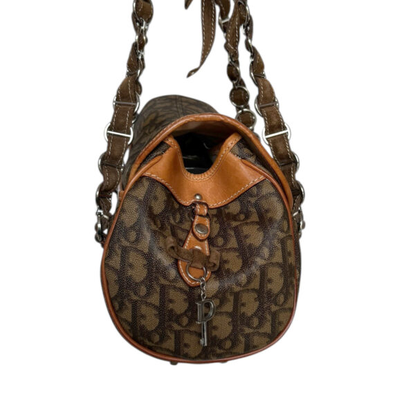 Dior Monogram Romantic Heart Lock Shoulder Bag in Brown / Tan - Image 3
