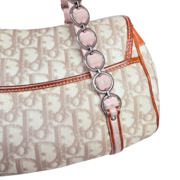 Dior Monogram Romantic Heart Shoulder Bag in Beige / Baby Pink / Tan - Image 4