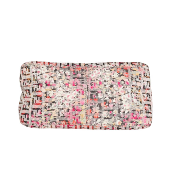 Fendi Monogram Floral Mini Mamma Shoulder Baguette Bag in Multicolour / Nude Pink / Gold - Image 5
