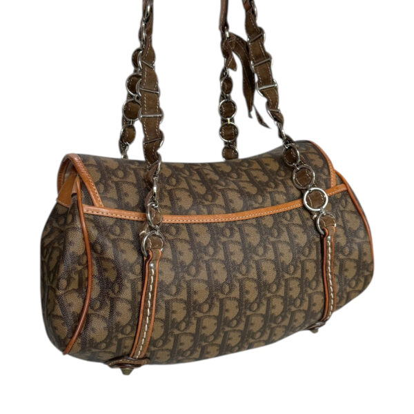Dior Monogram Romantic Heart Lock Shoulder Bag in Brown / Tan - Image 4