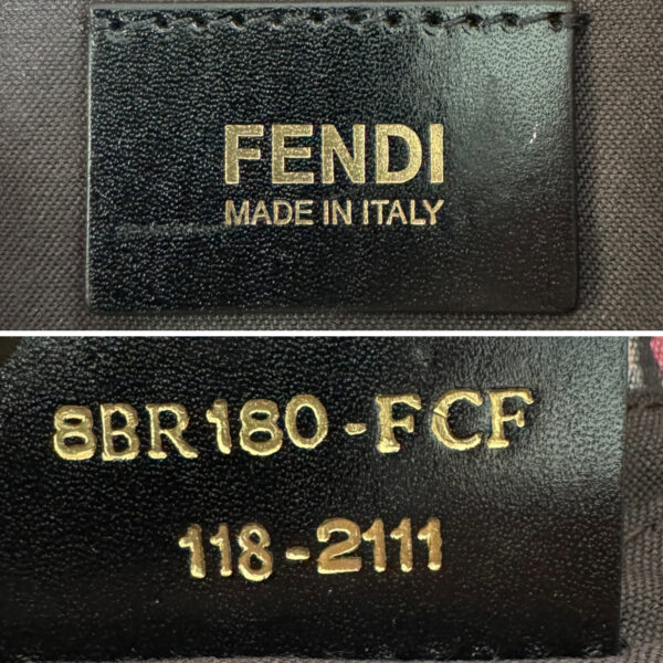 Fendi Monogram Floral Mini Mamma Shoulder Baguette Bag in Multicolour / Nude Pink / Gold - Image 8
