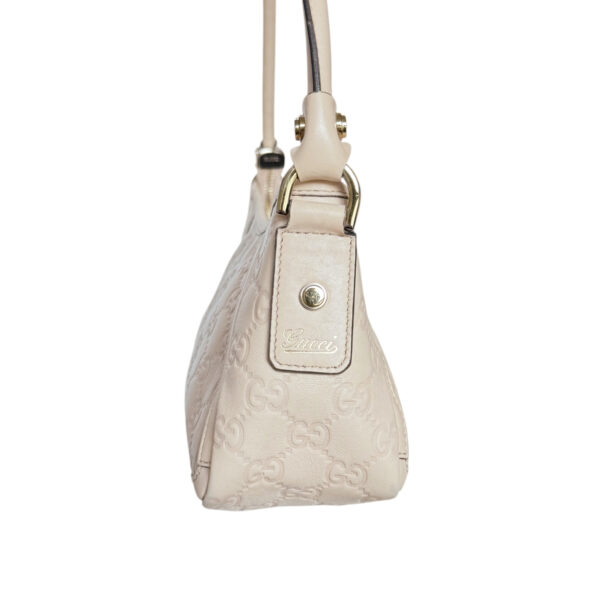 Gucci Monogram Leather D Ring Shoulder Bag in Nude / Gold - Image 3