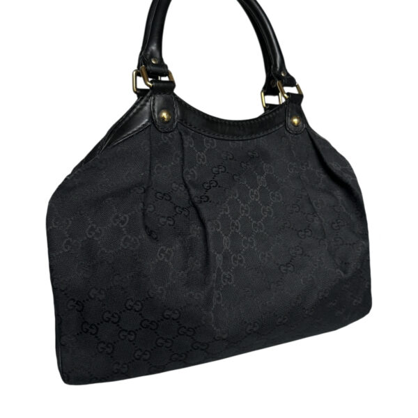 Gucci Monogram Sukey Hobo Shoulder Bag in Black / Gold - Image 4